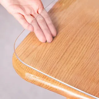 Tischfolie Transparent 3mm,tischdecke Transparent Nach Maß 3mm, Tischfolie Nach Maß,3mm Dick PVC Tischfolie,wasserdicht, Ölbeständig Und Verbrühungssicher, Geruchlos, Nach Maß,70x140cm/27.5x55in