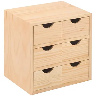 Astigarraga Kommode 28x28x20 cm) 6 Holzschubladen 28x28x20cm Bloc-3x2