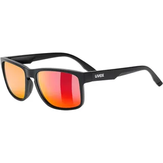 Uvex Poise Sonnenbrille - Black Matt/Mirror Red