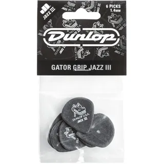 Jim Dunlop Plektrum Gator Grip Jazz III XL, 6 Stück, 1,4mm