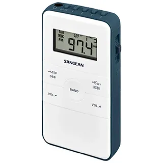 Sangean DR-140 Taschenradio - AM/FM Tragbares Mini Radio Receiver - Weiß