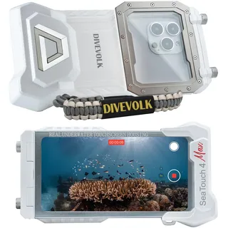 DIVEVOLK Tauchen, Telefonhülle kompatibel mit iPhone 12/12 Pro/12 Pro Max/13/13 Pro/13 Pro Max/14/14 Pro/14 Pro Max/15/15 Pro/15 Pro Max White
