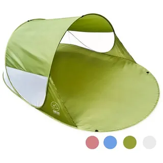 Goods+Gadgets CANYON CRUISE Strandmuschel Pop Up Strand-Zelt Windschutz am Strand Wurfzelt Blitzschnell Selbstaufbauendes Sonnensegel Outdoor Zelt Automatik Muschel mit UV-Sonnenschutz (Grün)
