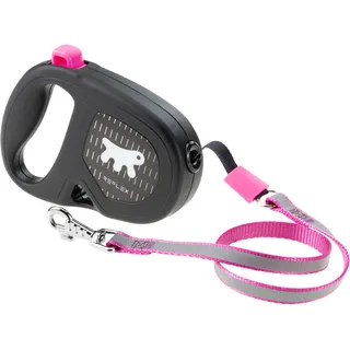 Ferplast Reflektierende Hundeleine Flippy ONE Reflex, Rollleine kleine Hunde bis 12 kg. Ausziehbare Schnur max. 4,5 m. Einzelner Sperr- und Entriegelungsknopf, Lila