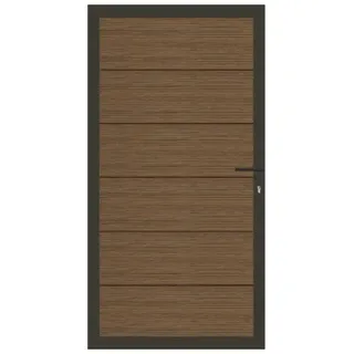 Elephant Mix and Match Zauntor anthrazit 90x175cm, Bausatz, Füllung WPC Natural Dark Brown co-extrudiert BREIT