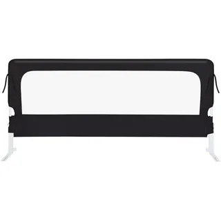 HUOLE Bettgitter Bettschutzgitter Kinderbettgitter für Kinder Babybettgitter Klappbar, Tragbar, Kinderbett Kinderbettschutzgitter Rausfallschutz, Bett & Elternbett hoch-180 * 70 * 26 cm – schwarz
