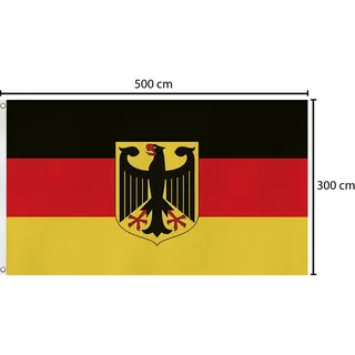 Normani Fahne Flagge 300 cm × 500 cm | Schwarz/Rot/Gelb
