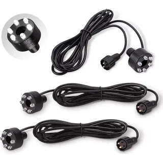 CLGarden 3 Stück LED Ring kalt Weiss für LED Springbrunnen Set kaltweiss Beleuchtung