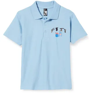 Supportershop Rugby-Poloshirt für Kinder, Fidji, Rugby, für Kinder, Unisex XXL weiß