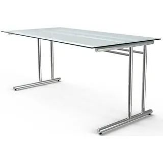 Kerkmann Schreibtisch Artline 160 cm Glas grau