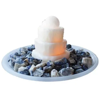 Eden Stone Zimmerbrunnen Zimmerbrunnen Kaskadenbrunnen weißer Marmor mit Calcitkugel, (1 tlg)