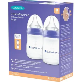 Lansinoh Laboratories Inc. Niederlassung LANSINOH Babyflaschen&NaturalWave Sauger S 2x160ml 2 st