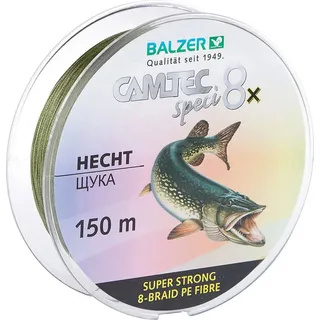 Balzer Angelschnur Balzer Camtec Speci 8x Hecht - 150m geflochtene Angelschnur, 0.2 m Länge, 0.2 mm Fadendurchmesser, (150-St) 0.2 m