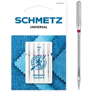 SCHMETZ | 5 Nähmaschinennadeln | Universal | 130/705 H | Nadeldicke 110/18 | auf jeder gängigen Haushaltsnähmaschine einsetzbar