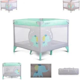 Moni Reiselaufstall Giant, Laufstall klappbar, mit Matratze als Reisebett grün