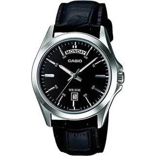 Casio Herren Uhr Casio MTP-1370L-1A - Schwarz/Silber