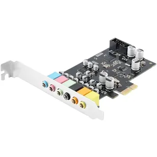 NONDK Desktop-Computer PCIE 7.1 Soundkarte PCI-Express X1 Stereo Panel PC Audio Adapter Lautstärke Soundkonverter