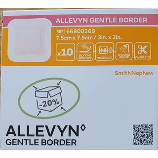 Allevyn Gentle Border Haftschaumverband 66800269, 7,5 cm x 7,5 cm x 10