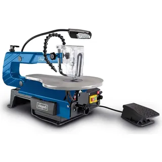 SCHEPPACH Dekupiersäge DECO-XLS Modellbausäge | 120W| 50 Hz | Schnitthöhe 50-406mm | 12mm Hub | 500-1700 U/min | LED-Leuchte | Tisch neigbar bi...