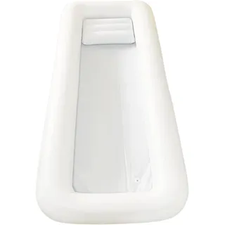 Magideal Aufblasbare Badewanne Für Erwachsene, Weiße Aufblasbare Badewanne, Tragbare Faltbare Pvc-badewanne, Spa-badewanne 195 X 90 X 20 Cm