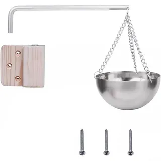 Zilimontt Edelstahl Beheizbare Aromaschale mit Schwenkketten-Design für Sauna und Spa, 12cm Ätherisches Öl Diffusor Zubehör für Infrarotkabine und Zuhause
