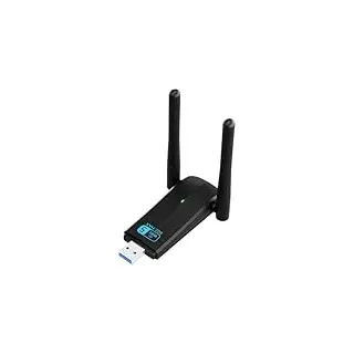 Vinmooog WLAN USB WiFi Adapter 1300Mbps Dual 5Dbi Antenne 5G/2.4G USB 3.0 Dual Band Netzwerk Adapter für Desktop PCs und Laptops Windows11/10/7