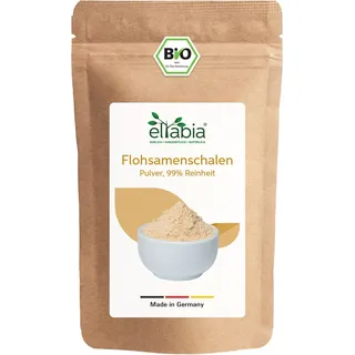 Bio Flohsamenschalen Pulver 500g | 99% Reinheit Flohsamen Schalen gemahlen | Premium Rohkost Qualität aus Indien | Vegan