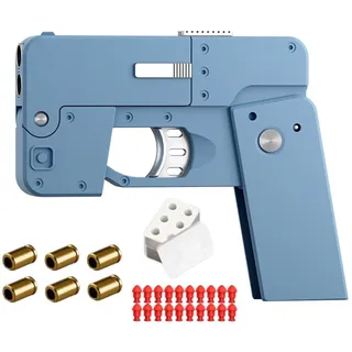 LINGHGD Faltbares Handy Form Pistole Spielzeug, Faltbare tragbare Handheld Spielzeug Pistole + 20 weiche Kugel, kreative Anti-Stress-Spielzeug