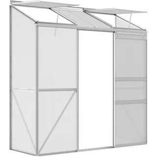 Outsunny Gewächshaus Aluminium Silber Polycarbonat 4 mm 1,31 m2