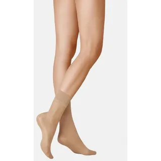 Kunert Satin Look 20 Söckchen 3er Pack | 35-38 (I) | Teint (KU-3520)