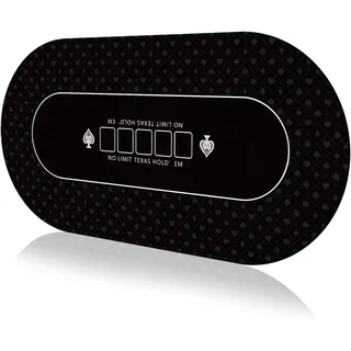 YUZPKRSI Profi Pokermatte 180 x 90cm, Texas Hold'em Pokerteppiche, Deluxe Poker Tischunterlage, Pokertischauflage Blackjack Matte, inkl Tragetasche für echtes Casino-Feeling