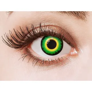 aricona Kontaktlinsen - Grüne Kontaktlinsen Farblinsen ohne Stärke - Farbige Kontaktlinsen für Karneval, Fasching, Cosplay, 2 Stück