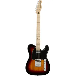 Fender Squier by Fender Affinity Series Telecaster, E-Gitarre, Ahorngriffbrett, Schwarze Schlagplatte, 3-Tone Sunburst, Inklusive kostenloser virtueller Kurse auf Fender Play