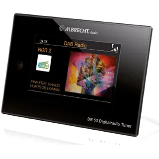 Albrecht DR53, Uhr, Digital, DAB, DAB+, FM, Automatischer Suchlauf, 10,2 cm (4"), Schwarz - Schwarz