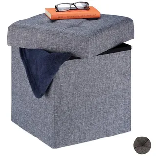 Relaxdays Sitzhocker mit Stauraum Grau