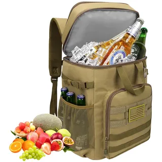 Hp hope Kühlrucksack 43L Isolierte Kühltasche Picknicktasche Warmhaltebox Kühlbox Kühlrucksack Groß Rucksack Herren und Damen für Camping Strand Outdoor Reisen Familie Picknick BBQ