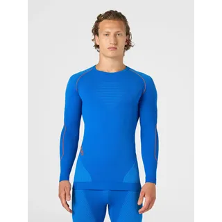 Uyn Evolutyon Underwear Shirt Long Sleeve Lapis Blue/Orange Shiny M