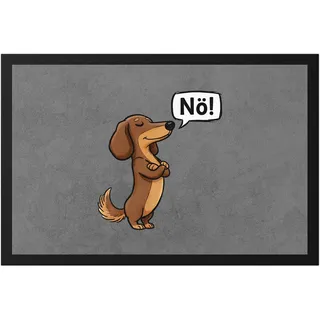 Hey!Print Nö Fussmatte lustig dackel frech hund humor geschenkidee witzig spruch