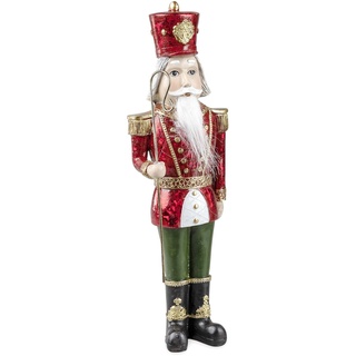 Nussknacker Soldat Nostalgie Deko Figur Weihnachtsdeko Skulptur Objekt Stab