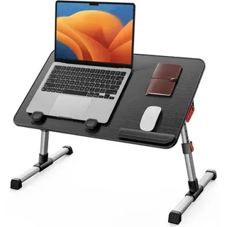 Betttisch Klappbar Höhenverstellbar Lapdesk 17 Schwarz 23.6*13 inches