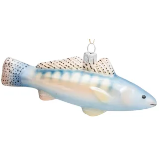SIKORA Zander Fisch besondere Weihnachtskugel Glas Christbaumschmuck Deko Figur Weihnachten Anhänger Ornament - Meisterstücke - BS7011