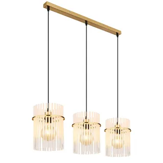 GLOBO Pendelleuchte Esszimmerlampe 3-Flammig Deckenleuchte Lampe Gold 3-Flammig