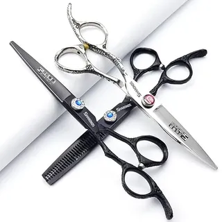6-Zoll-Linkshänder Friseurschere Friseur Friseur Friseur Scheren Set (6 Zoll, 3 Stück)