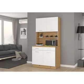 Küchen-Preisbombe Mario 100 cm Elektrokochfeld links weiß