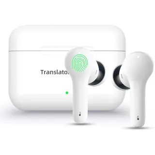 ANFIER M6 Translator Earbuds Sprachübersetzer Gerät aktualisierter Chip 144 Sprachen und Acccents 0,5s schnelle Übersetzung Musik Anrufe und Übersetzung (mit Offline-Paket)