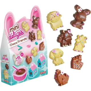 Lansay - MINI DELICES - Choco Friends - Kreativset Schokolade für Kinder ab 6 Jahren - Herstellung von 15 Schokoladen in Tierform - Geschenkverpackung inklusive - Idee für eine kreative