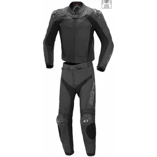 BÜSE Assen 2-Teiler Motorrad Lederkombi, schwarz, Größe 62