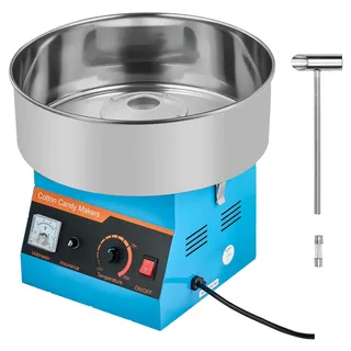 Uimoso Elektrische Zuckerwattemaschine Zuckerwattegerät 38cm 1kW in Blau