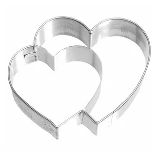 RBV Birkmann Birkmann, Ausstechform Doppelherz, Ausstecher, 6,5cm, Edelstahl, rostfrei, Liebe, Herzen
