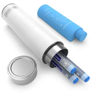 DISONCARE 60H 4 Insulin Pen Kühltasche 2-8 Grad Medikamente Kühltasche für Reisen TSA kleine Kühlbox Diabetiker Tasche für unterwegs mit 2 Kühlakkus | QR Medizinische Aufkleber(Polar Weiß)